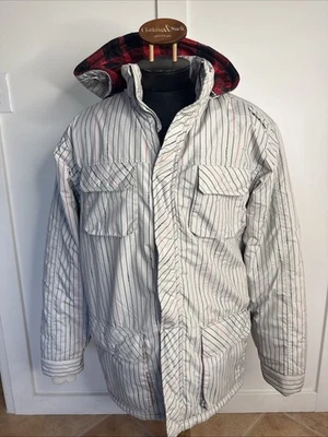 Chaqueta Quiksilver Hombres XL Esquí Snowboard Invierno Extraíble Capucha Muchos Bolsillos Foto 1 de 4