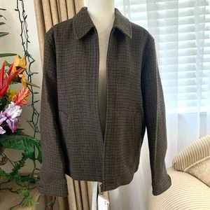 NWT Uniqlo Single Collar Short Jacket | Checked Brown (Unisex Size S) - Picture 1 of 13