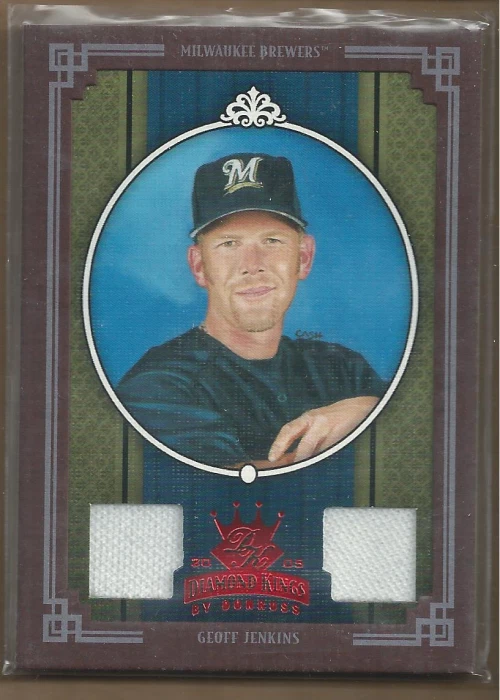 2005 Diamond Kings Materials Framed Red #358 Geoff Jenkins Jersey /200 BB - Image 1 of 1