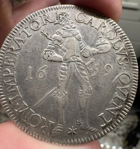 1659 German States Free City Of BESANCON Thaler Silver Charles V KM# 48, Rare - Bild 1 von 7
