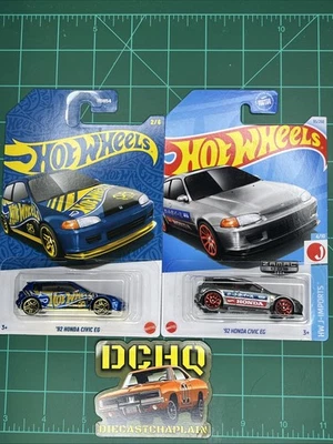 Hot Wheels 2024 🔥 JUEGO EXCLUSIVO DE ZAMAC y 58 aniversario 🔥 '92 Honda Civic EG Foto 1 de 4