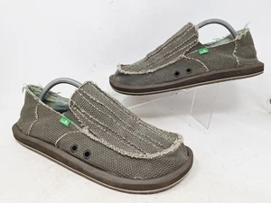 Mocassino leggero Sanuk uomo surfista marciapiede tela marrone taglia 10 - Foto 1 di 9