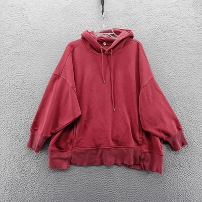 Free People Sprint To Finish Hoodie Sweatshirt Small Sour Cherry Red NEW $108 - Image 1 of 4