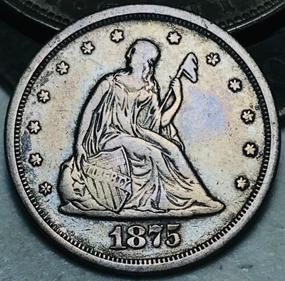 1875 S Twenty Cent Piece 20C High Grade Choice 90% Silver US Coin CC27327 - Image 1 of 4