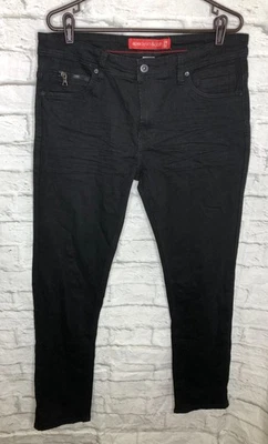 Мужские черные джинсовые эластичные брюки PD&C FLX размер 34x32 прямые штанины на молнии деталь - Изображение 1 из 3