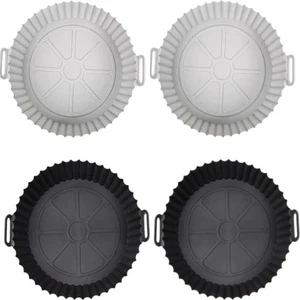 4PCS Silicone Air Fryer Liners, Non-Stick Reusable Basket Trays - Picture 1 of 7