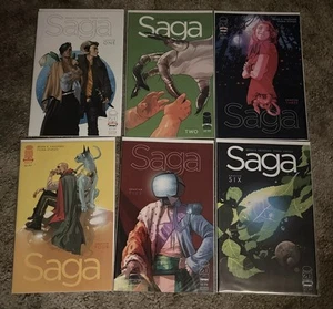 Saga #1-23 (Image Comics 2012) stampe diverse Brian K. Vaughan Fiona Staples - Foto 1 di 4