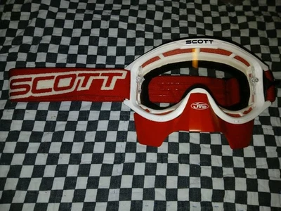 Gafas/protector de máscara vintage SCOTT 89 blancas/rojas, motocross, Ama Oakley, 100  Foto 1 de 4