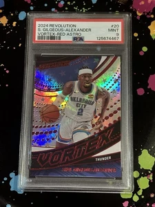 PSA 9 Pop 1 2024-25 Revolution Shai Gilgeous-Alexander Vortex 201/299 Red Astro - Picture 1 of 2