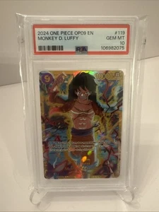 2024 ONE PIECE OP09 EN MONKEY D. LUFFY #119 PSA 10 - Picture 1 of 2