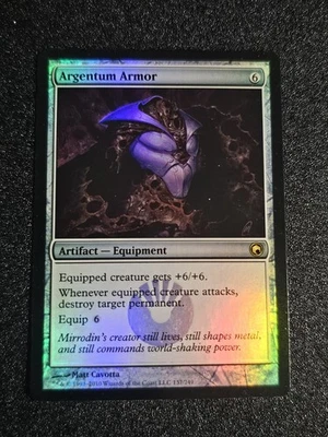 MTG English Argentum Armor Foil Card Scars of Mirrodin - Image 1 of 4