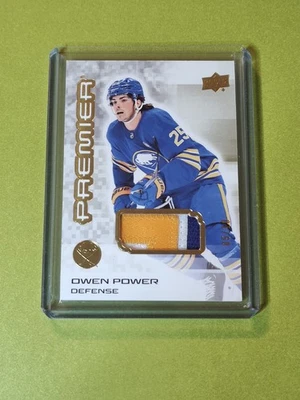 2024-25 UD Premier Owen Power Patch /10 Gold Premium Mem Sabres - Image 1 of 2