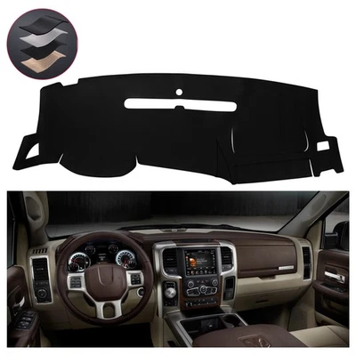 Black PU Dashboard Dash Cover Dash Mat Fit For 2015-2019 GMC Sierra 3500 HD - Image 1 of 4