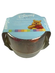 Vintage Disney Baby Microwave Steam Sterilizer With 6 Disney Baby Bottles & Lids - Picture 1 of 14