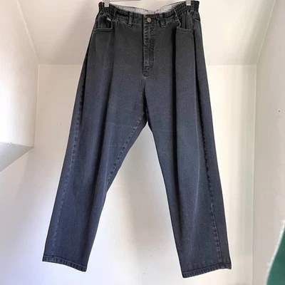 Pantalones de mezclilla negros vintage Lee Mom cintura elástica para mujer talla 16P/33 años 90 Foto 1 de 4