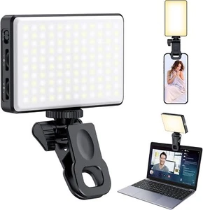 120 LED Rechargeable Selfie Light, Clip for Phone/Camera, 3 Modes (Black) - Picture 1 of 9