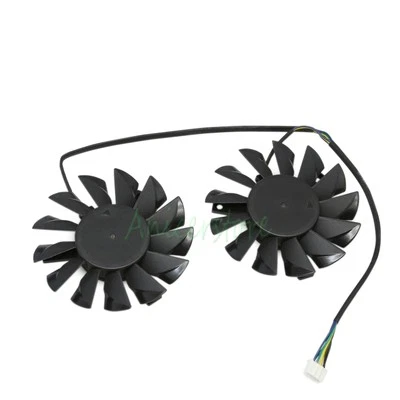 Dual 75mm 4pin PWM Cooling Fan Mounting 52mm PC GPU VGA Video Card PLD08010S12HH - Image 1 of 4