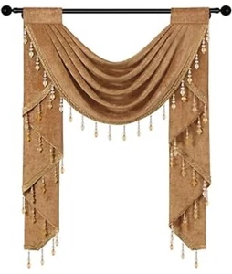 ELKCA Bronze Chenille Wasserfall Schürze für Wohnzimmer, Single Swag Vala - Bild 1 von 6