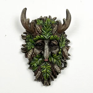 20cm Green Tree Man Ornament Face Decoration Outdoor Garden Indoor Wall Plaque - Picture 1 of 8
