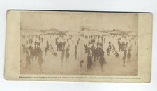 STEREOVIEW OF SKATING SCENE IN CENTRAL PARK  NYC	 CA. 1859