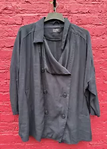 Marks And Spencer Navy Lightweight Soft Jacket Short Mac With Pockets Size 20 - Picture 1 of 14