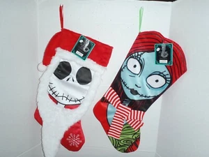 NIGHTMARE BEFORE CHRISTMAS SANTA JACK & Sally STRÜMPFE 22' NEU MIT ETIKETT - Bild 1 von 1