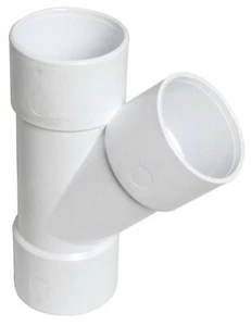 Floplast 40mm 43mm (1 1/2") Y Branch Waste Pipe 45° Junction Solvent Weld Glued - Picture 1 of 7