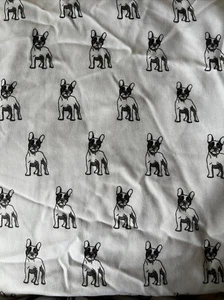 White sheets with black dog/bulldog for a full sized bed - Picture 1 of 5