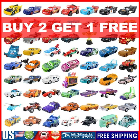 Disney Pixar Cars Lot Helicopter McQueen Sally Metal Car 1:55 Diecast Toys Gift Cover