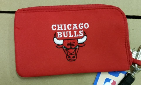 Chicago Bulls ID Wallet Wristlet Cell Phone Case Charm 14 Purse Gift NBA Cover