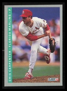 Cris Carpenter 1993  Fleer #420  Florida Marlins