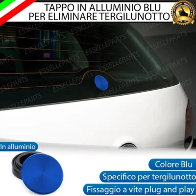 TAPPO ELIMINA TERGICRISTALLO POSTERIORE PER LAND ROVER DEFENDER ALLUMINIO BLU - Immagine 1 di 4