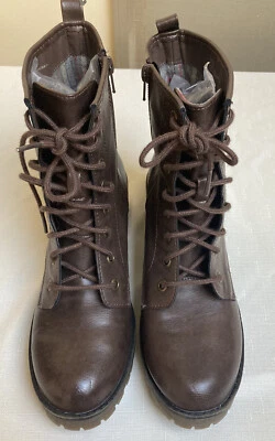 Madden Girl Elouisee Combat Boot Brown 8.5 New - Image 1 of 3