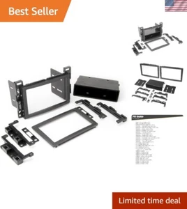 Sleek Black Radio Installation Dash Kit for 2004-2021 GM Vehicles - Perfect Fit - Picture 1 of 7