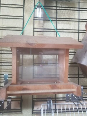 Unpainted Cedar Wood Plex Bird House Yard Ornaments - Image 1 of 4