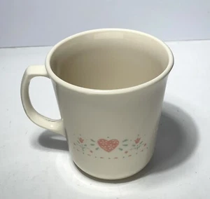 Corelle Corning Ware FOREVER YOURS Pink Heart Coffee Tea Mug Cup M' Wave, Ok USA - Picture 1 of 7