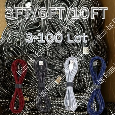 Venta al por mayor Lote Cable Cargador Rápido USB para iPhone 14 12 13 11 8 7 6 XR X Cable de Datos Foto 1 de 4