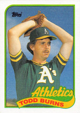 Todd Burns 1989 Topps Base Baseball card #174 Oakland Athletics