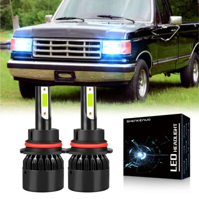 Para Ford F-350 F-250 F-150 1987-1991 8000k 9004 Bombillas LED haz alto/bajo Foto 1 de 4