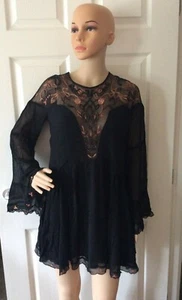 Free People Panama City Minikleid - Schwarz - XS oder S - Bild 1 von 12