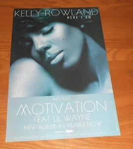 Póster promocional 2011 de Kelly Rowland Here I Am de 2 caras 11x17 de Destiny's Child - Imagen 1 de 2