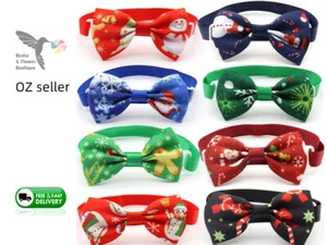 Pet Cat Tie Bow Tie Dog Bowtie Adjustable Collar Puppy Birthaday Christmas Party - Picture 1 of 19