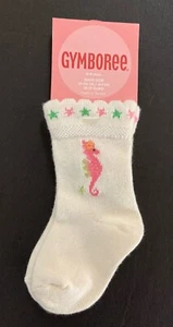 NWT Gymboree Coral Reef 0-6 Months Pink Seahorse Starfish Baby Socks - Picture 1 of 1