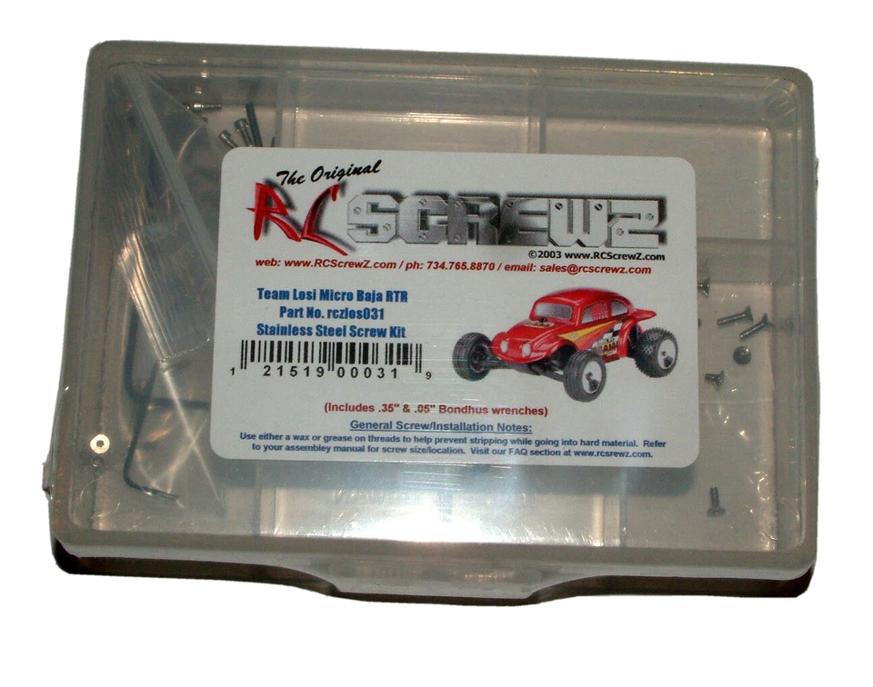 LOSI MICRO BAJA RTR RC SCREWZ SCREW SET STAINLESS LOS031 - Image 1 of 1