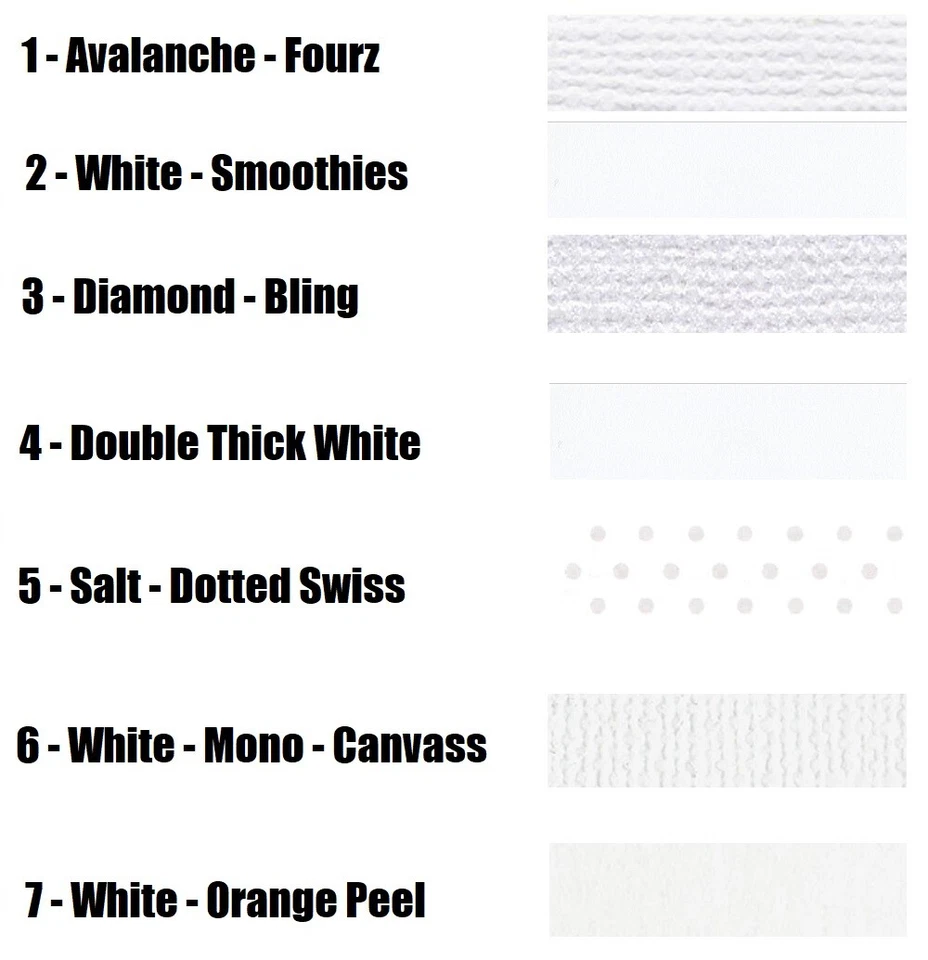 BAZZILL 12"X12" CARDSTOCK - WHITE - Textured/Smooth/Bling - VARIETY TO CHOOSE!!! - Image 1 of 1