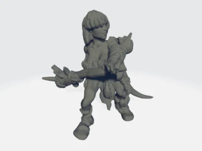 StoneAxe Miniatures - Fighter Lady Foto 1 de 2