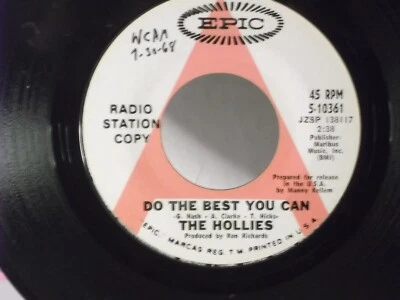The Hollies, Epic 10361 «Делай лучшее, что можешь» США, 7 «45, 1968 ПРОМО «A» этикетки, новый- - Изображение 1 из 2