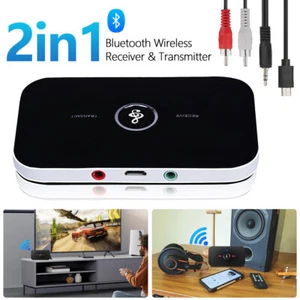 Bluetooth 5.0 Transmitter Receiver 2 IN 1 Wireless Audio 3.5mm Jack Aux Adapter - Photo 1/15