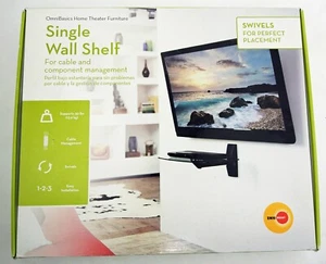 OmniMount Single Glass Swivel Wall Shelf OBECS1 Supports 30 lbs New In Box - Picture 1 of 5