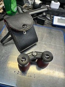 VINTAGE JASON RED COATED 4X30 MEDALIST BINOCULARS W/ CASE Model 118 OperaTeater - Picture 1 of 9